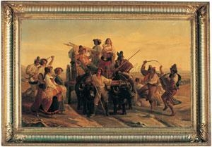 La Scene Italienne by Alexandre Denis Abel de Pujol, Simon-Joseph-Alexandre-Clément Denis