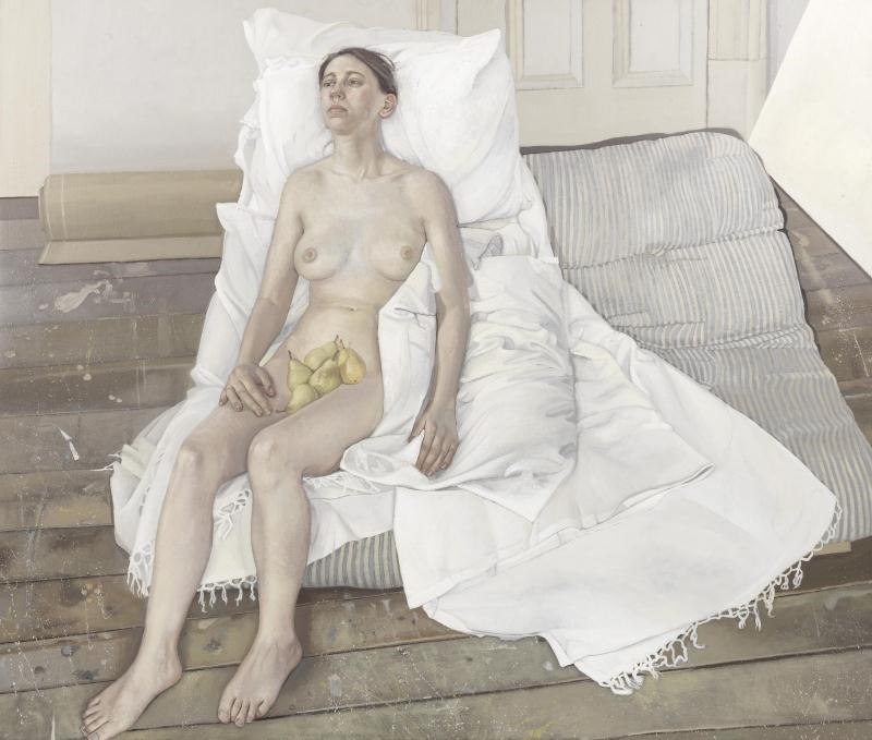 Artwork by Alison Watt, Pears, Made of oil on canvas