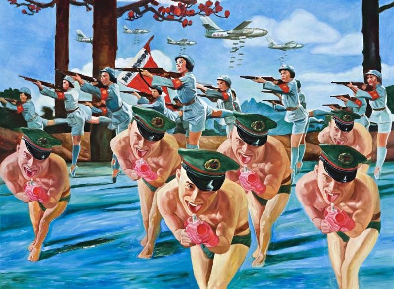 Artwork by Guo Jian, Trigger happy ll, Made of oil on canvas