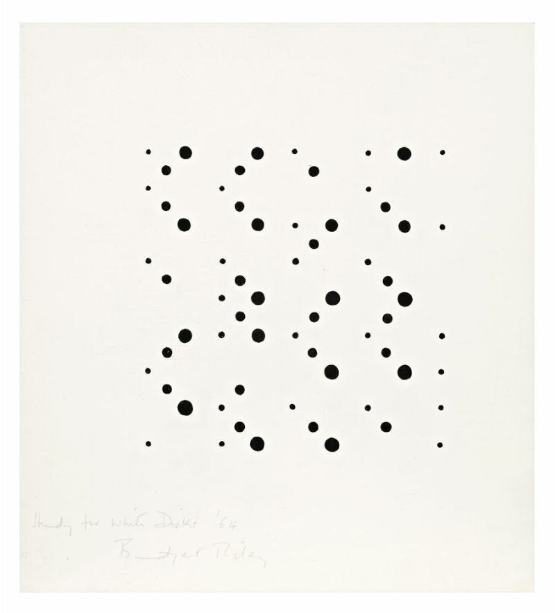 Bridget Riley | Study for white disks (1964) | MutualArt