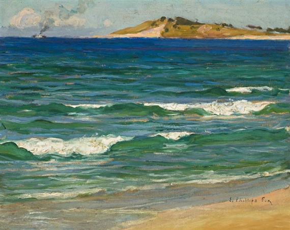 Sea at narrabeen by E. Phillips Fox, Circa 1913 - 1914