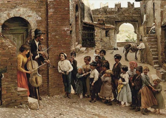 A captive audience by Arcangiolo Birelli
