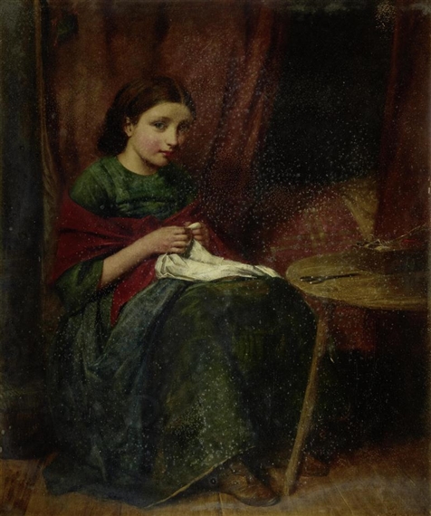 Little Seamstress by Edward John Cobbett, 1864