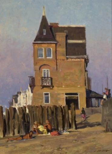 Evening Sun Worship St Malo by Clyde Aspevig