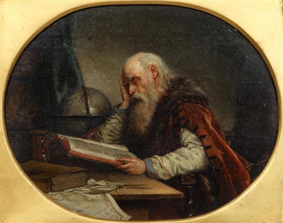 Jean Carolus | The cartographer at his studies (1891) | MutualArt