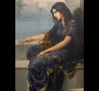 Lady Seated by a Lake - Archibald Herman Muller