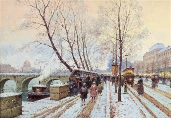 Parisian vendors along the Seine