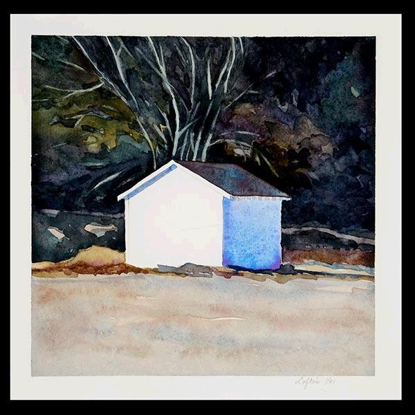 Artwork by Mary Jean Loftis, The Pump House #2, Made of Lithograph on paper