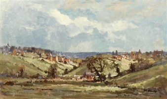 An Oxfordshire village landscape - John Neale