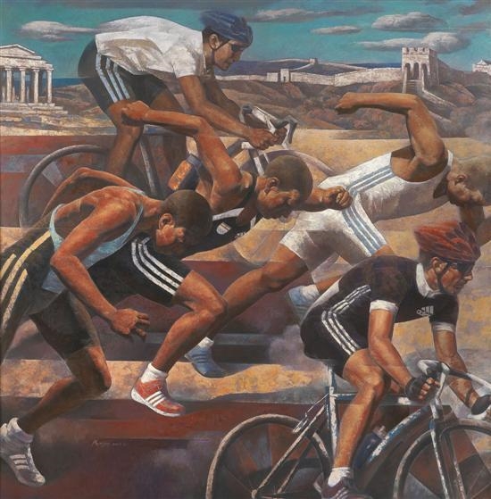 Artwork by Zijian He, Pursue Wind, Made of Oil on canvas