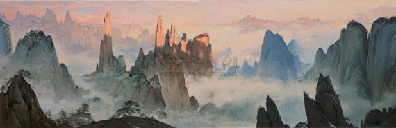 Sunset On Yellow Mountain by Quan Shanshi, 2000