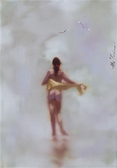 Nude Woman with Yellow Scarf - M. Torino