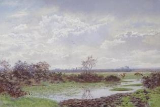 Artwork by Martin Snape, A Hampshire Landscape near Gosport, Made of Watercolour with bodycolour