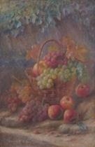 Still life of apples and grapes by John Frank Swingler