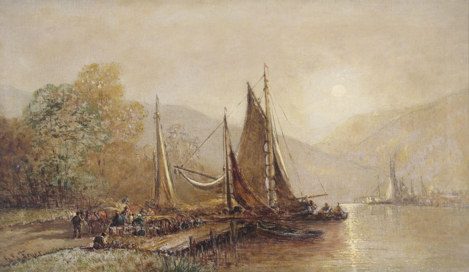 George G. Fryer | Waiting at the quay | MutualArt
