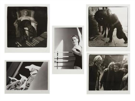 5 works; Blacksmith, West 38th Street, Manhattan; Virgil Thompson; Clouds of Montana; Darcy Kistler; Teenager, 8th Street, Manhattan by Sylvia Plachy, 1986; 1981; 1980; 1984