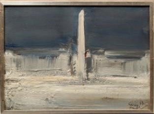 Artwork by Fermin Aguayo, Nocturne Composition, Made of oil on canvas