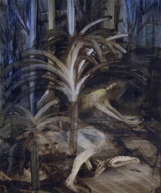 Sidney Nolan | Mrs Fraser in Jungle Pool (1958) | MutualArt