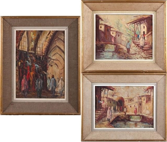 A Collection of Three Oil on Canvas Works - V. Zirakian