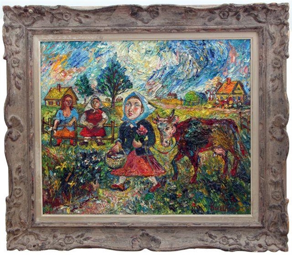 Farm Scene by David Burliuk