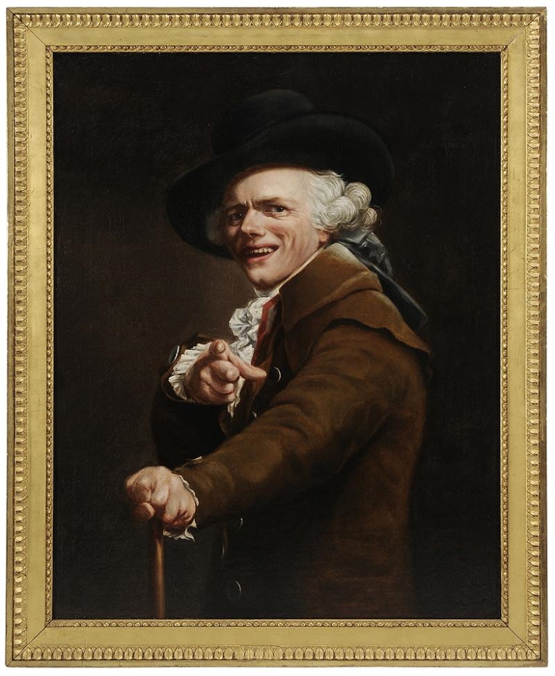 Portrait de l'artiste sous les traits d'un moqueur by Joseph Ducreux, 1793
