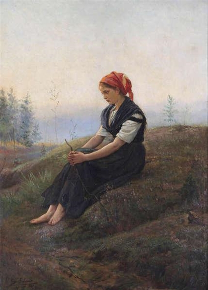 La jeune orpheline by Eugene Siberdt, 1886