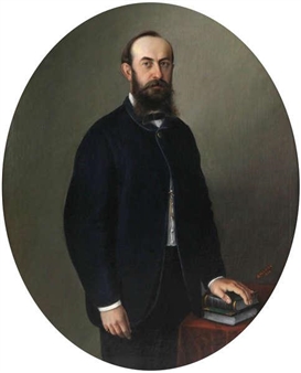 Portrait of a nobleman with sideburns - H. Michaelis