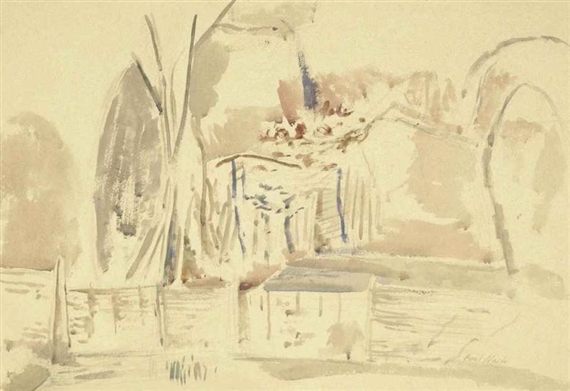 March Woods, Study II by Paul Nash, 1944