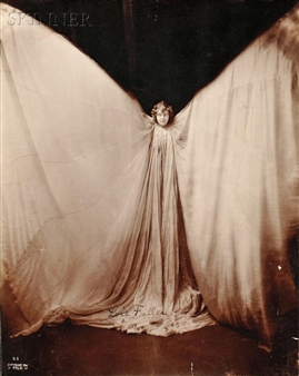 Two Works: Portrait of Loïe Fuller as a Butterfly, 1901, and Loïe Fuller in Celestial Gown for La Nuit, 1896 - Benjamin Joseph Falk