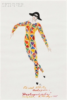 Costume Design for Edward Villella in Harlequinade - Rouben Ter-Arutunian