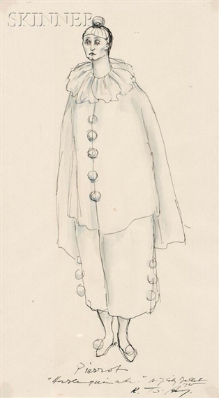 Pierrot/A Costume Design for Harlequinade by Rouben Ter-Arutunian, 1965