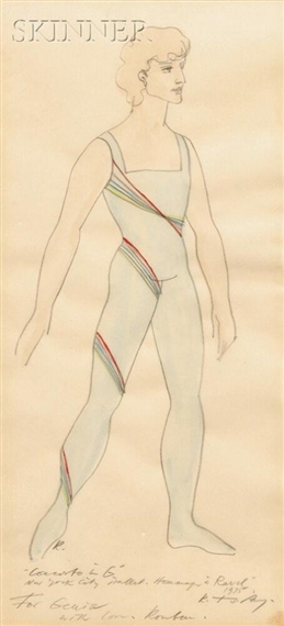 Costume Design for Peter Martins in Concerto in G by Rouben Ter-Arutunian, 1975