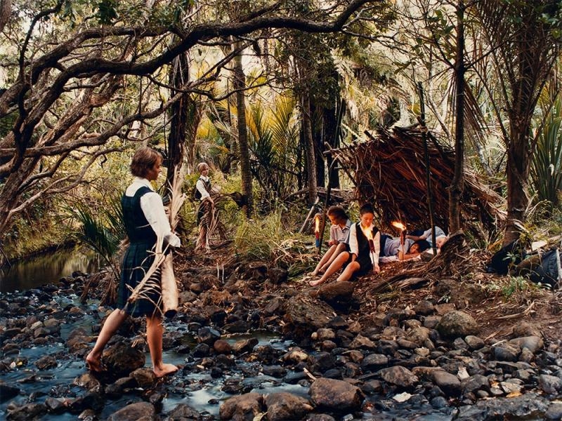 Artwork by Justine Kurland, Fort of Fronds, Made of C print in wooden frame