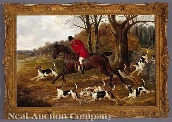 Huntsman and Hounds by Alfred Wheeler