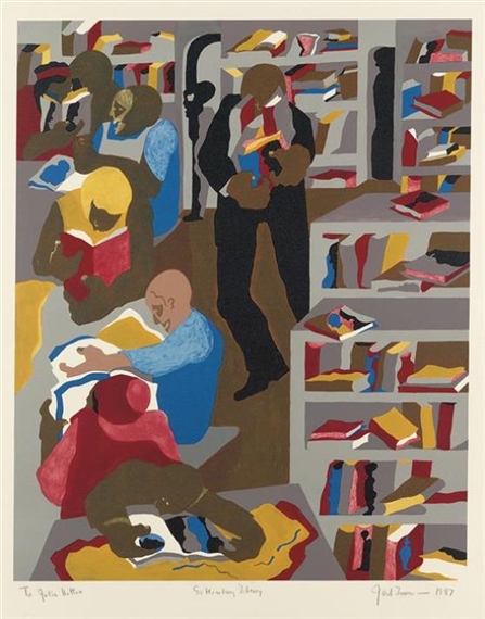 Schomburg Library by Jacob Lawrence, 1987