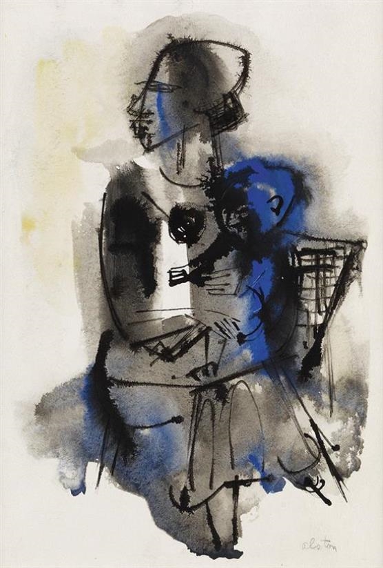 Artwork by Charles Alston, Untitled, Made of Watercolor on cream wove paper