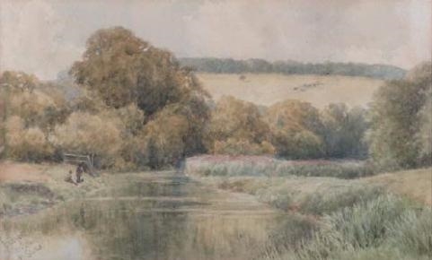 Artwork by Fred Cook, On the Aran, Nr. Stoke, Made of Watercolour