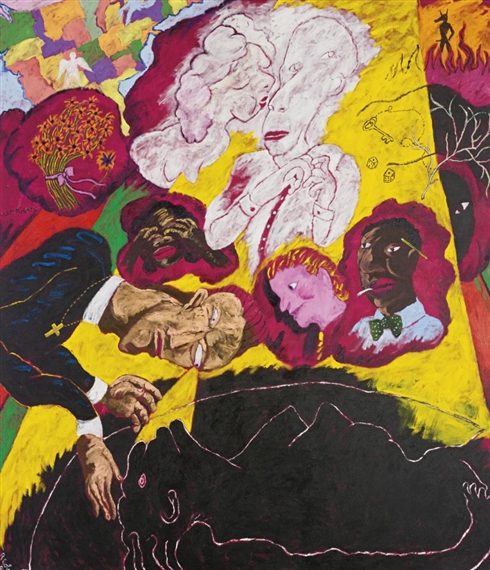 Colescott Robert Last Rights The Spirits Of The Dead Are