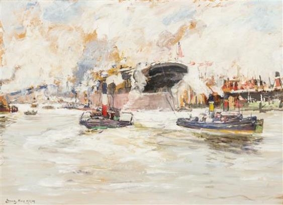 The Launching of the Lusitania by James Kay