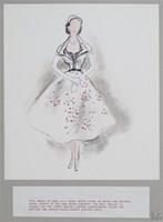 (26) Design for a dress with red and black insect decoration - Victor Stiebel