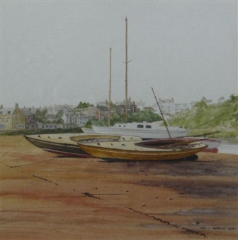 beached boats at Abersoch Harbour - Neil S. Hopkins