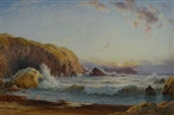 rocky seascape with breaking waves Picture