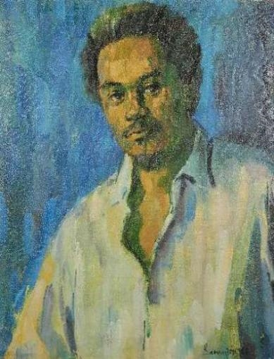 Artwork by Barrington Watson, Portrait of John Maxwell, Made of oil on panel