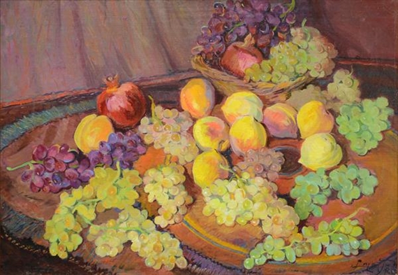 Still Life of Fruits and Vegetables by Babken Kolozian, 1980