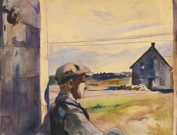 Charlie Ervine in the Doorway by Andrew Wyeth, 1937
