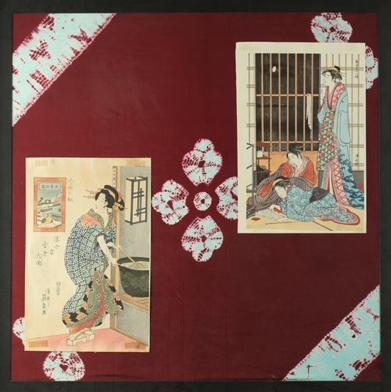 2 WORKS: GEISHA by Keisai Eisen, Torii Kiyonaga
