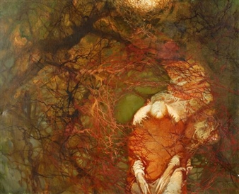 ABSTRACT FIGURE WITH TREE - Nikolai Sazhin