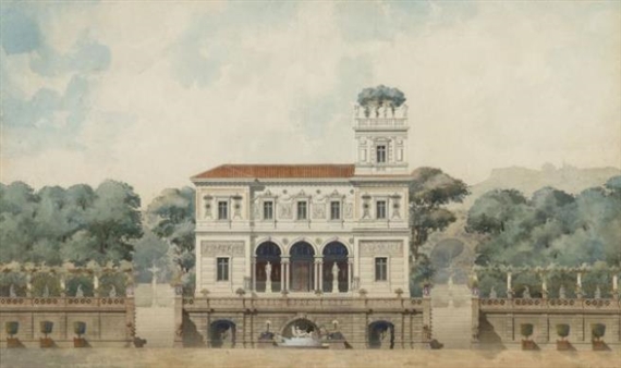 Projet de villa à l'italienne by Edmond Ricard, January 10, 1878