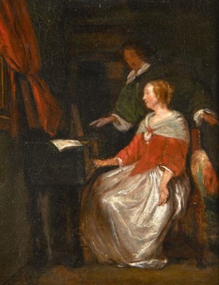 La leçon by Roman School, 19th Century, 1830