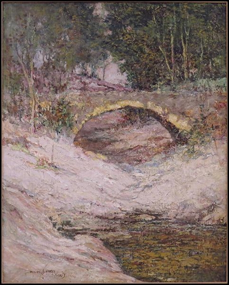 Winter At The Bridge by Miles Jefferson Early, 1950